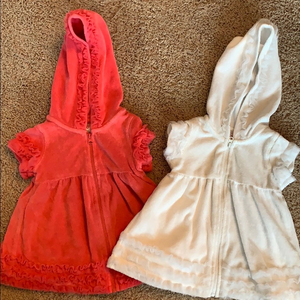 Two terry swim coverups size 9mo